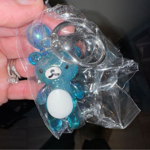 Sun Eight full size light blue unicorn print kids backpack with keychain- NWT - Picture 6 of 9